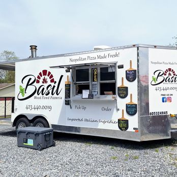 The Basil Wood Fired Pizzeria trailer